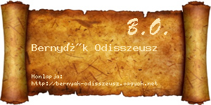 Bernyák Odisszeusz névjegykártya